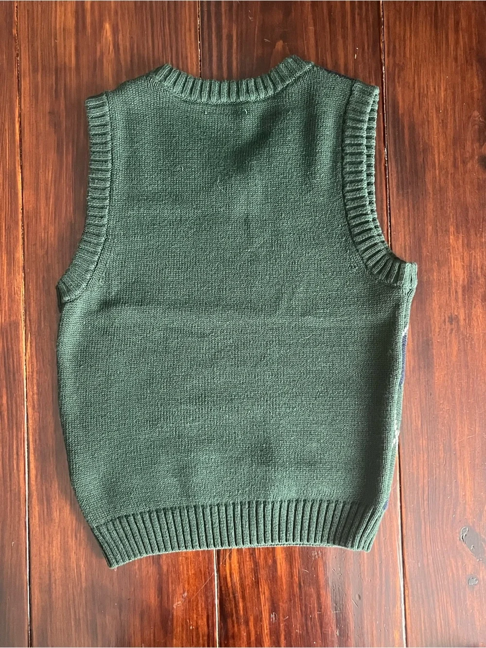Class Club Boys 6/7 Green Argyle Sweater Vest
